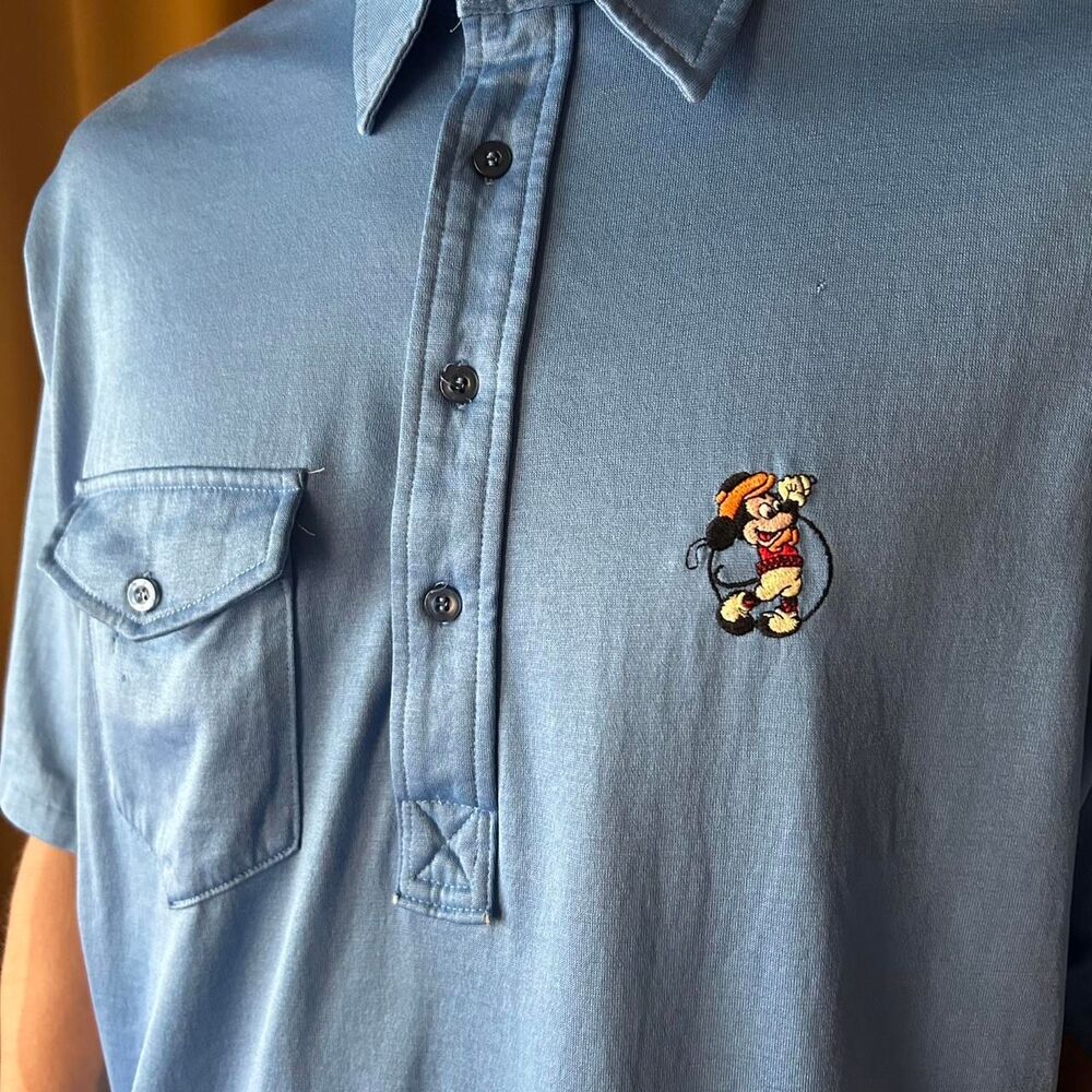 Vintage Mickey Mouse Golf Polo Shirt, XL - Picture 3 of 8